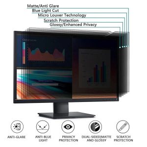 MATTE ANTI-GLARE PRIVACY SCREEN 31.5” 16:9 (697 mm x 392 mm), M-7026
